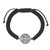 Large Black St. Benedict Macrame Medal Bracelet - 12/pk