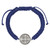 Large Blue St. Benedict Macrame Medal Bracelet - 12/pk