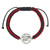 Black Large and Red St. Benedict Macrame Medal Bracelet - 12/pk