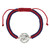 Large Blue and Red St. Benedict Macrame Medal Bracelet - 12/pk