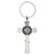 Silver St. Benedict Crucifix Key Ring - 12/pk
