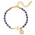 Blue Marbled Miraculous Medal and Cross Bracelet - 12/pk