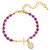Purple Marbled Miraculous Medal and Cross Bracelet - 12/pk