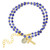 Blue Marbled Miraculous Medal and Cross Pendant - 12/pk