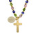 Multicolor Marbled Miraculous Medal and Cross Pendant - 12/pk