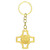 Gold St. Benedict Modern Maltese Cross Key Ring - 12/pk