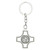 Silver St. Benedict Modern Maltese Cross Key Ring - 12/pk