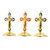 Jeweled Standing Gold Crucifix Assortment (3 Asst) - 12/pk