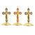 Jeweled Standing Gold Crucifix Assortment (3 Asst) - 12/pk