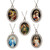 Silver Crystal Devotional Pendant Assortment (5 Asst) - 20/pk