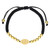 Black Miraculous Medal Macrame Rosary Bracelet - 12/pk