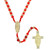 Our Lady of Guadalupe Red Ornate Cord Rosary - 2/pk