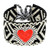 Sacred Heart Fabric Cuff Bracelet - 8/pk