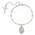 Silver Miraculous Medal Rosary Bracelet 