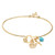 Gold Miraculous Medal and Cross Bangle Bracelet - 8/pk