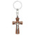 Red Woodlike Crucifix Key Chain - 8/pk