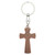 Red Woodlike Crucifix Key Chain - 8/pk