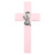 Pink Praying Girl Wood Cross