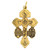 Small Gold Triple Protection Pardon Crucifix - 25/pk