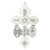 Large Silver Triple Protection Pardon Crucifix - 10/pk