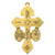 Large Gold Triple Protection Pardon Crucifix - 10/pk