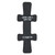 Black St. Pio Pray, Hope, Don't Worry Cross Magnetic Bookmark - 8/pk