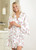 Ruffled Satin Robe - Ivory + Moroccan