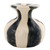Black Striped Ceramic Candleholder - Small