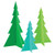 Acrylic Decoration - Trees 3 - Set of 3