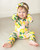 Cozy Romper - Pink Stripes + Lemons