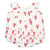 Sleeveless Bubble Romper with Ruffles - Lobster