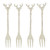 Silver Stag Appetizer Forks - Set of 4