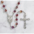 Acrylic Faceted Ruby AB Finish Rosary - 12/pk