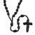 Black Knotted Cord Rosary - 12/pk