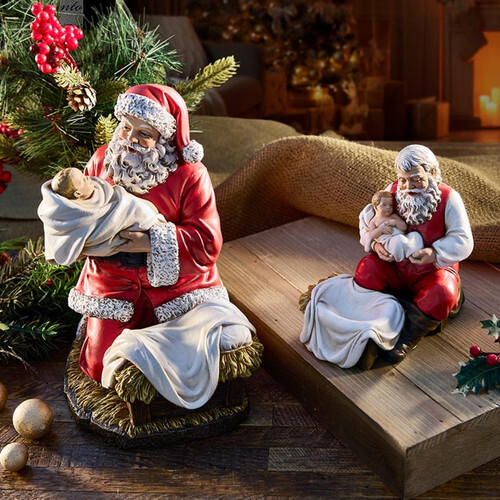 Collections feature category shows adoring santa and baby Jesus