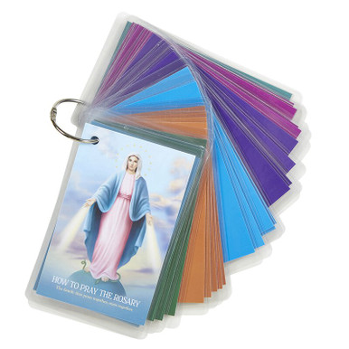 Laminated Rosary Prayer Card Set - 2 sets/pk - [Consumer]Autom