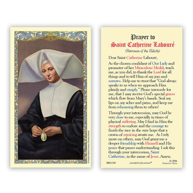 St. Catherine Laboure Laminated Holy Card - 25/pk - [Consumer]Autom
