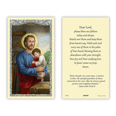St. Joseph the Protector Holy Card - 100/pk - [Consumer]Autom