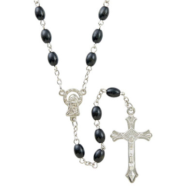 Black Cord Rosary - 24/pk