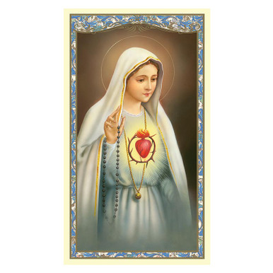 Immaculate Heart of Mary Holy Card - 100/pk (N1098) - Autom