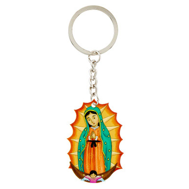 Leather Keychain Maria From Guadalupe - Etsy
