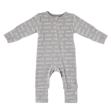 Cozy Rompers Waffle Knit Cozy Romper - Holiday Cheer