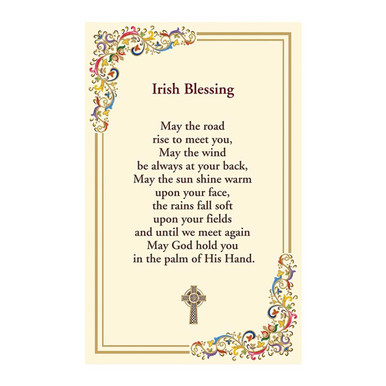 Irish Blessing Florentine Holy Card - 25/pk - [Consumer]Autom