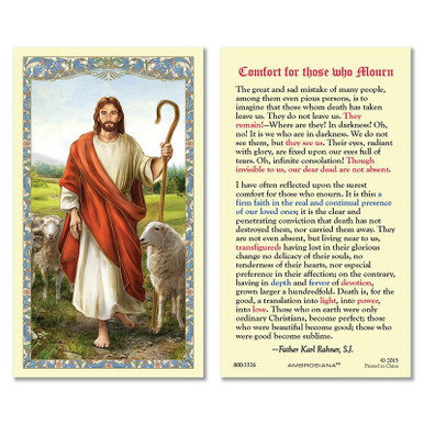 Christ the Good Shepherd Laminated Holy Card - 25/pk (800-3326