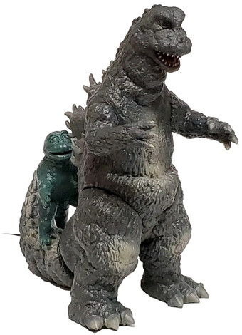 Y-MSF YMSF Gray Godzilla (1967) 6 inch figure & Infant Miniya figure set.