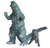 Y-MSF green GODZILLA 1967 + Infant Miniya 6 inch scale figures from Japan