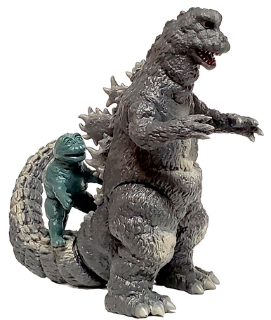 Y-MSF gray GODZILLA 1967 + Infant Miniya 6 inch scale figures from