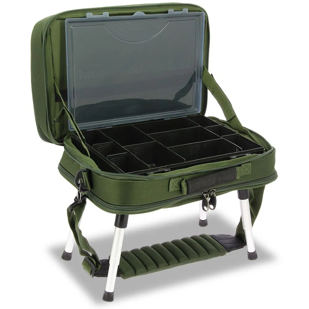 bivvy table tackle box NGT Case Bag with Case Green, XL Sports & Outdoors The Carp Bivvy Table System is a combination of a bivvy table and a practical bag with lots of room for storage Ngt Two Tier Tackle Bag