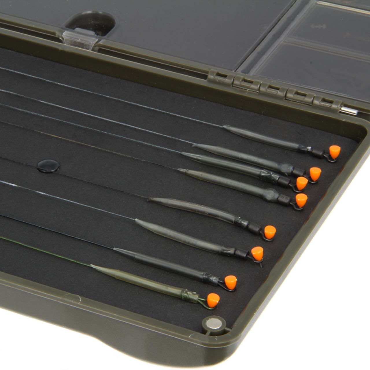 Carp Fishing Terminal Tackle Box With Rig Stop Pins For Ronnie Rig Storage  Box Black Feeder