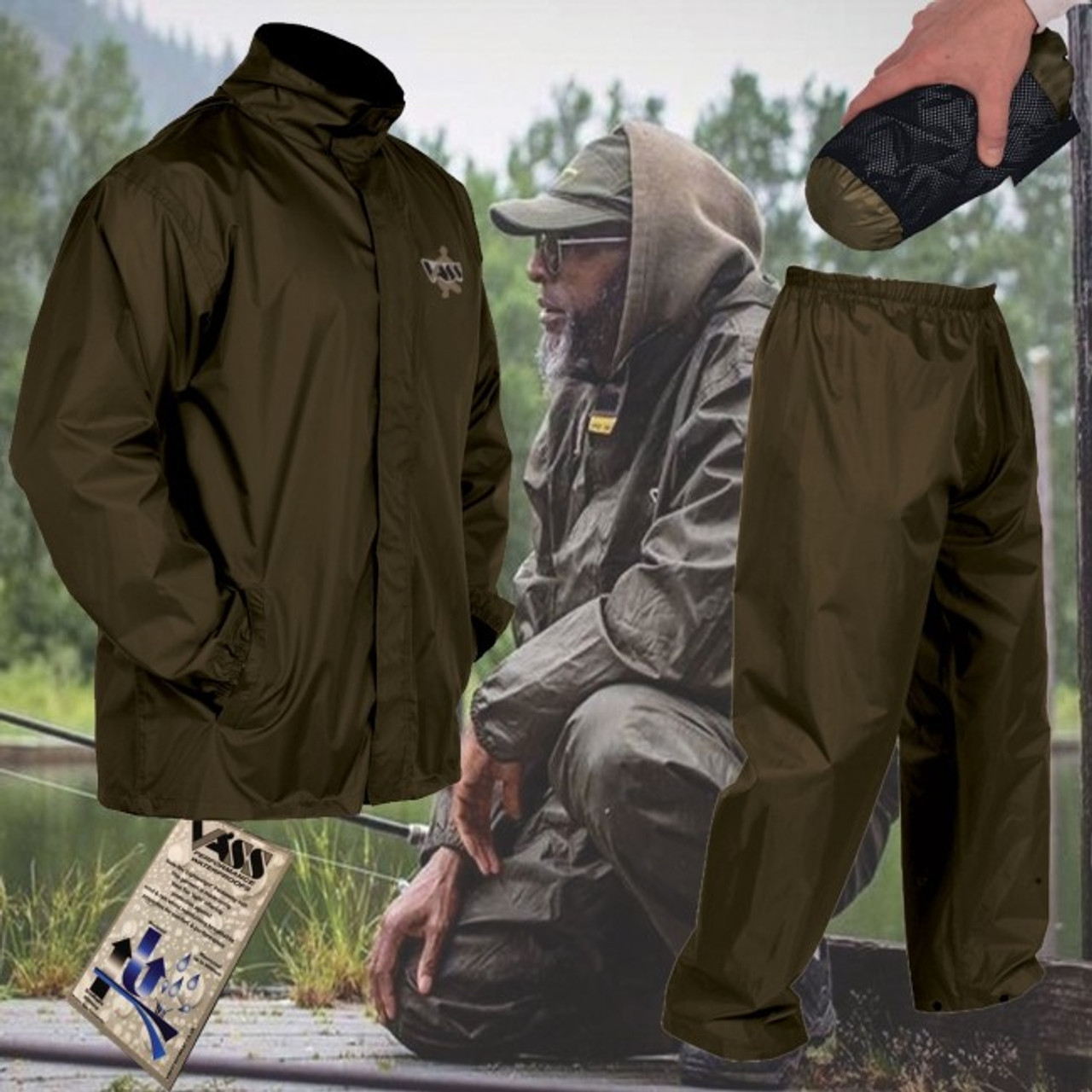 Breathable waterproof jacket and sales trousers set